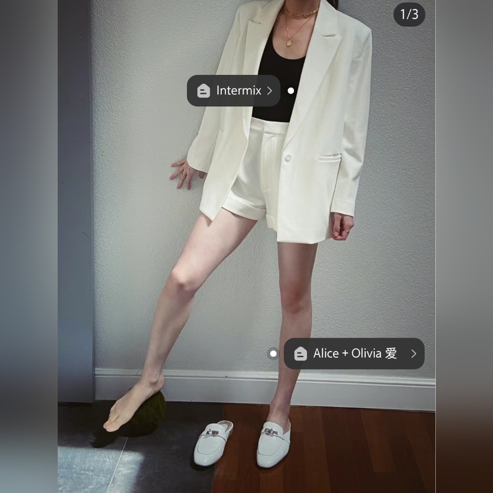 Alicia +Olivia White Blazer & short set
